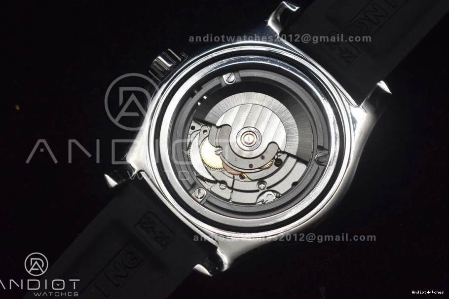 1:1 Rehaut Rubber Bezel Strap TF Best Edition with On Yellow Casual Black and Automatic Superocean 471 A Dial Black 44 1117